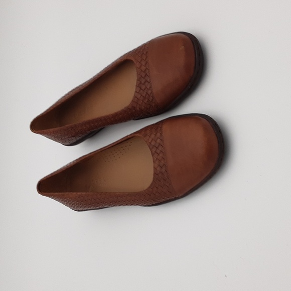 LAUREN Ralph LAUREN JOELLEN leather flat women 9AA brown casual moccassin office - Picture 1 of 12